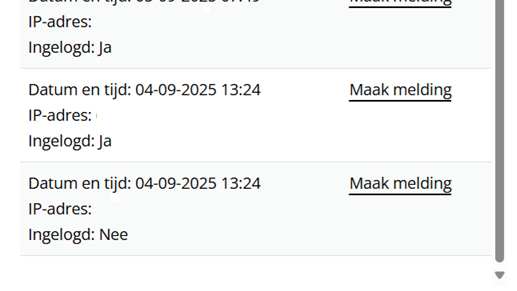 Loginpogingen